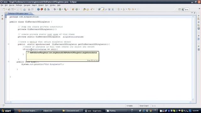 Singleton implementation using Enum and OldPattern in java