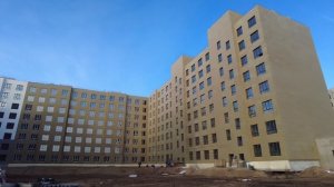 Утепление фасадов микрорайона многоэтажек минеральной ватой СФТК Мокрый Фасад система Baumit, русты