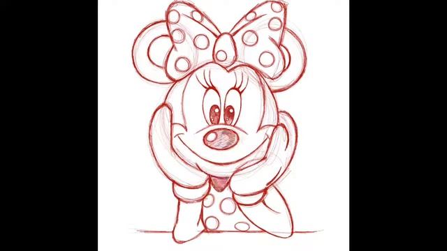Рисуем Минни Маус, урок. смотреть онлайн