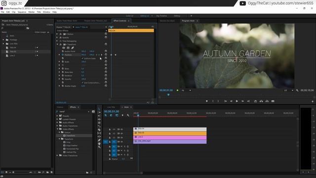 Выезд текста из-за линии в Adobe Premiere Pro смотреть онлайн
