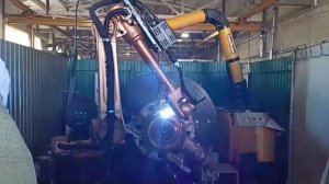 Наплавка деталей с помощью сварочного робота GSK