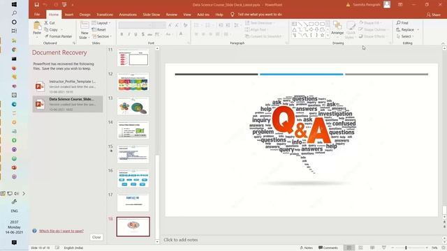 FULL STACK DATA SCIENCE-AI tutorials  Demo - 1  by Mrs. Sasmitha on 14-06-2021 8PM IST