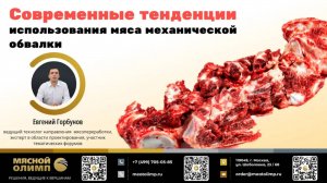 Выступление на тему "Современные тенденции использования мяса механической обвалки"