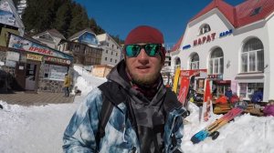 Чегет -  гид объясняет про все опасности трассы на фрирайде / часть 1