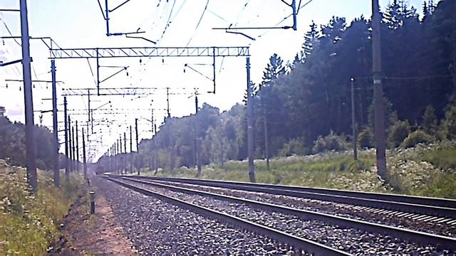 Электропоезд ЭД4М 0328 - Петушки, перегон Фразево, Павловский посад смотреть онлайн