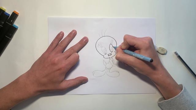 How to draw Looney Tunes Characters | Tweety смотреть онлайн