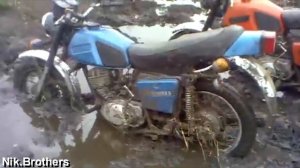 5-ка.Мотоцикл ИЖ.В грязи.По бездорожью\Motorcycle In dirt Off road