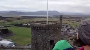 Harlech and Snowdon from Harlech castle