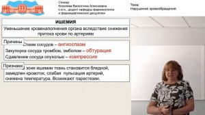 Киселева В.А. Видео-лекция. Нарушения кровообращения