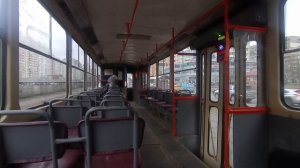 Поездка на Трамвае Tatra-T6B5SU, Борт 055, маршрут 8К