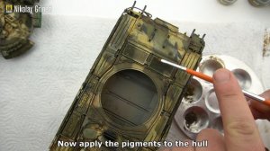 T 80U oil paint wheathering 135 scale model Т 80У везеринг маслом и пигментами Масштаб 1 35