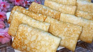 ВКУСНЯТИНА на Завтрак. Фаршированные БЛИНЧИКИ на Кефире с начинкой из мяса и грибов.