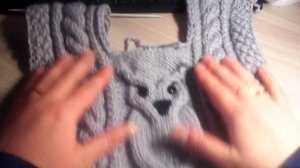 Мастер-класс 2 ЧАСТЬ детского свитера с совой спицами.