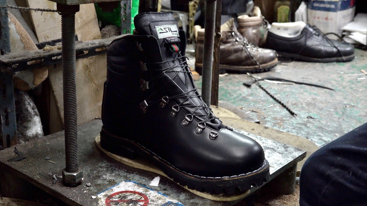 Процесс производства походных ботинок ручной работы 4К - 1ЖЖ
