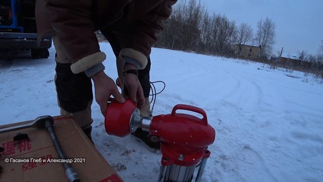 Обзор Китайской прочистной машинки на трех ногах GQ80 смотреть онлайн