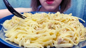 ASMR 묵방 Mukbang FETTUCCINE Eating Sounds No Talking