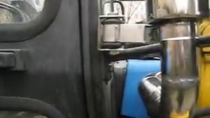 Глушитель на МТЗ 82 экскаватор с резонатором.