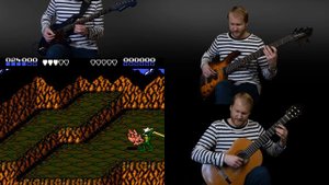 Battletoads - Level 5: Surf City (Nes 8 bit Music Classical Fingerstyle Guitar Tabs Cover Gameplay)