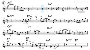 Blue Bossa - Backing Track with Sheet Music for Alto Sax - 3