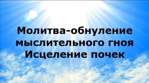 Молитва обнуление мыслительного гноя. Исцеление почек
