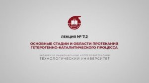 Суворова И.А. Лекция №7.2. Основные стадии и области протекания гетерогенно-каталитического процесса