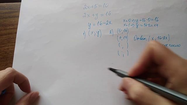 Линейное уравнение с двумя неизвестными.