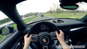 Porsche 911 Acceleration 0-300 Carrera 4 S Turbo 991 Onboard POV Autobahn Launch Control