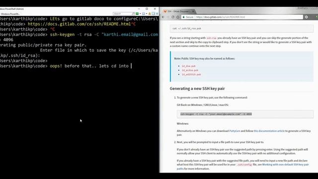 Configuring ssh for github or gitlab on windows machine смотреть онлайн