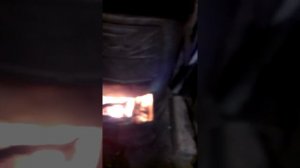 Буржуйка на дровах и отработке!