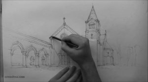 How to draw architecture | Rysunek architektoniczny - Church Speed Drawing