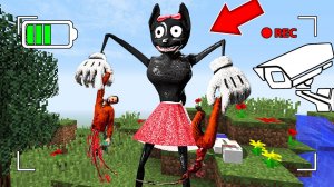 СЛЕЖУ ЗА МУЛЬТЯШНОЙ КОШКОЙ СЦП В МАЙНКРАФТ ! CARTOON CAT GIRL SCP 1923 MINECRAFT