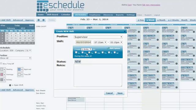 eSchedule Tutorial - Generate an Open Shift Schedule смотреть онлайн