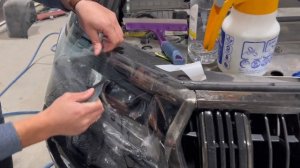 Нанесение полиуретановой пленки на фары TOYOTA LAND CRUISER PRADO