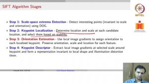 Feature Detectors : SIFT and Variants