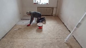 Стяжка на деревянное перекрытие 2-го этажа.