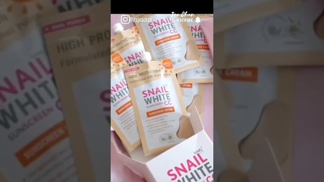 Snail White Sunscreen CC & Snail White Gold Eye Cream(Retinol) Review Video up soon#shorts