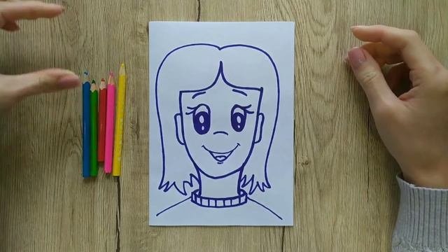 Познавательное рисование для детей с PimkiToys. Видеоурок. Простой рисунок. Девочку