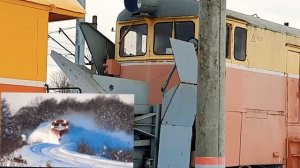 Снегоуборочный поезд видео. Про поезда.Зимняя железная дорога видео.