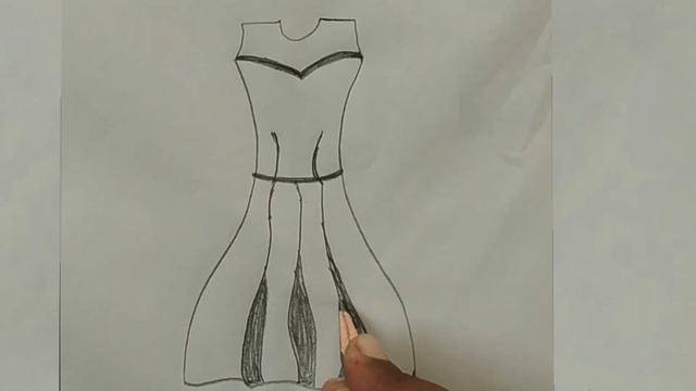 how to draw dress design || dress design easy drawing step by step || смотреть онлайн