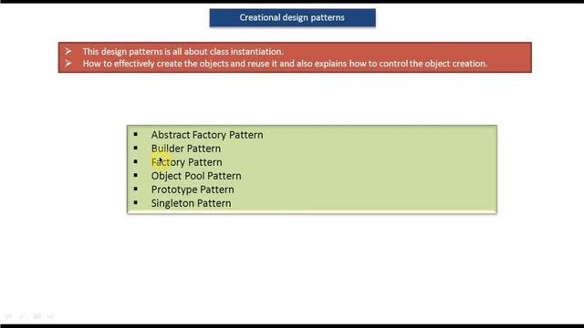 Creational Design patterns