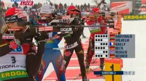 биатлон кубок мира 2008-2009 8 этап Тронхейм масс старт женщины