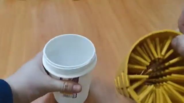 Лапомойка для собак Антицарапки желтая