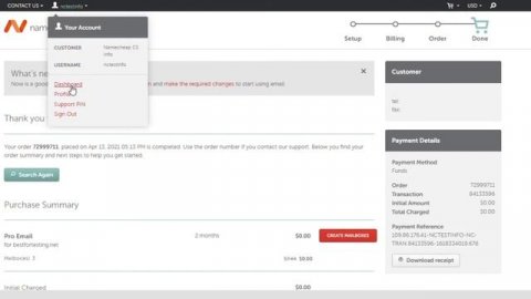 How to start using Private Email service for a domain name registered with Namecheap