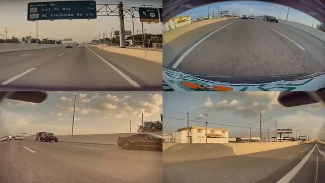 Tesla Model 3 Dashcam footage all 4 camera's vs Corvette смотреть онлайн