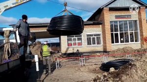 Прокол для водоснабжения водой станции Ночка. Футляр 110 труба, санация (рабочая) 50 труба.