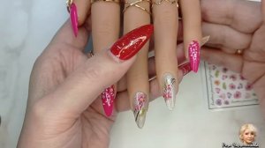 Куча красивых наклеек для маникюра. Эксперимент: молды своими руками с использованием 5D наклеек🧐😍