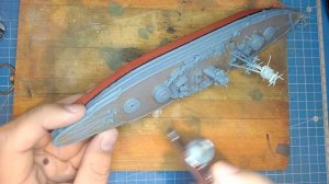 Линкор USS Arizona (1:700) HobbyBoss. Покраска.