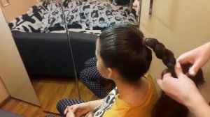 Плетение косы из 4 прядей