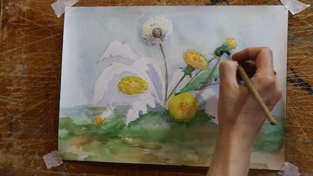 Цветы- краски лета! (Одуванчик) смотреть онлайн