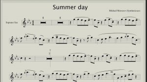 Syntheticsax - Summer Day (Backing Track and Score for Soprano Sax) Sax on the beach